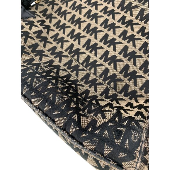 Michael Kors Evie Monogram Canvas & Leather Small Backpack Black/Brown Used - Picture 9 of 16